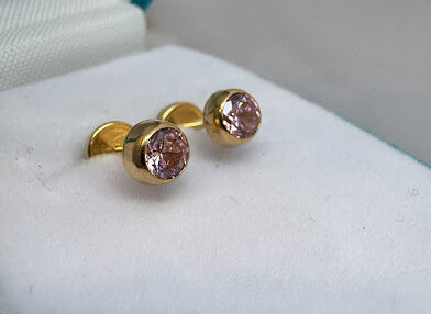Abridores Oro 18 kt - Susanos con Rosa de Francia