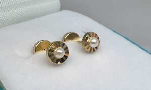 Abridores Oro 18 kt - Facetados con Perlas de cultivo