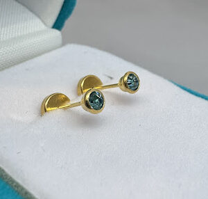 abridores oro 18 kt - Zafiros Azules