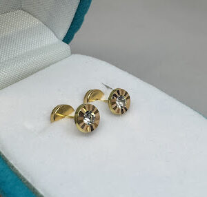 ABRIDORES ORO 18KT - FACETADOS CON ZAFIROS ENGARZADOS