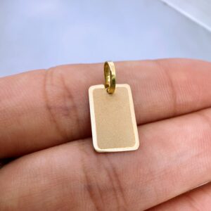Medalla Oro 18 kt rectangular- 2