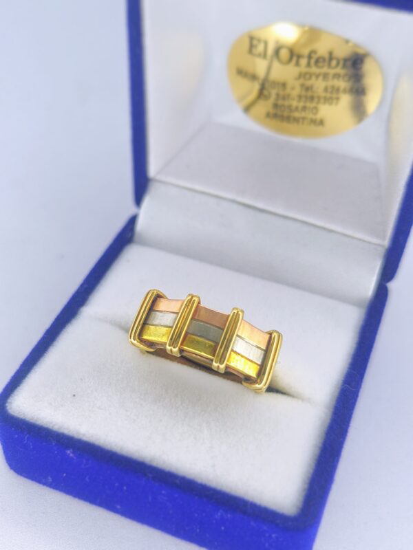 Anillo Oro 18 kt - Tricolor