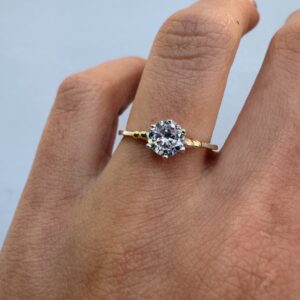 Cintillo "Solitario" - Plata y Oro