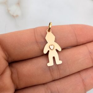 Dije Oro 18 kt - Nene corazón en relieve