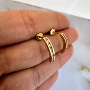 Aros Oro 18 kt - estilo Medio Sin fin