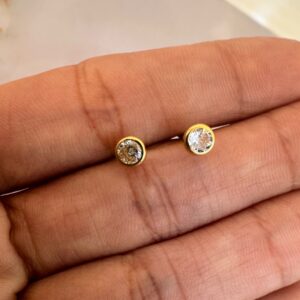 Aros Oro 18 kt - Susanos con Zafiros Blancos