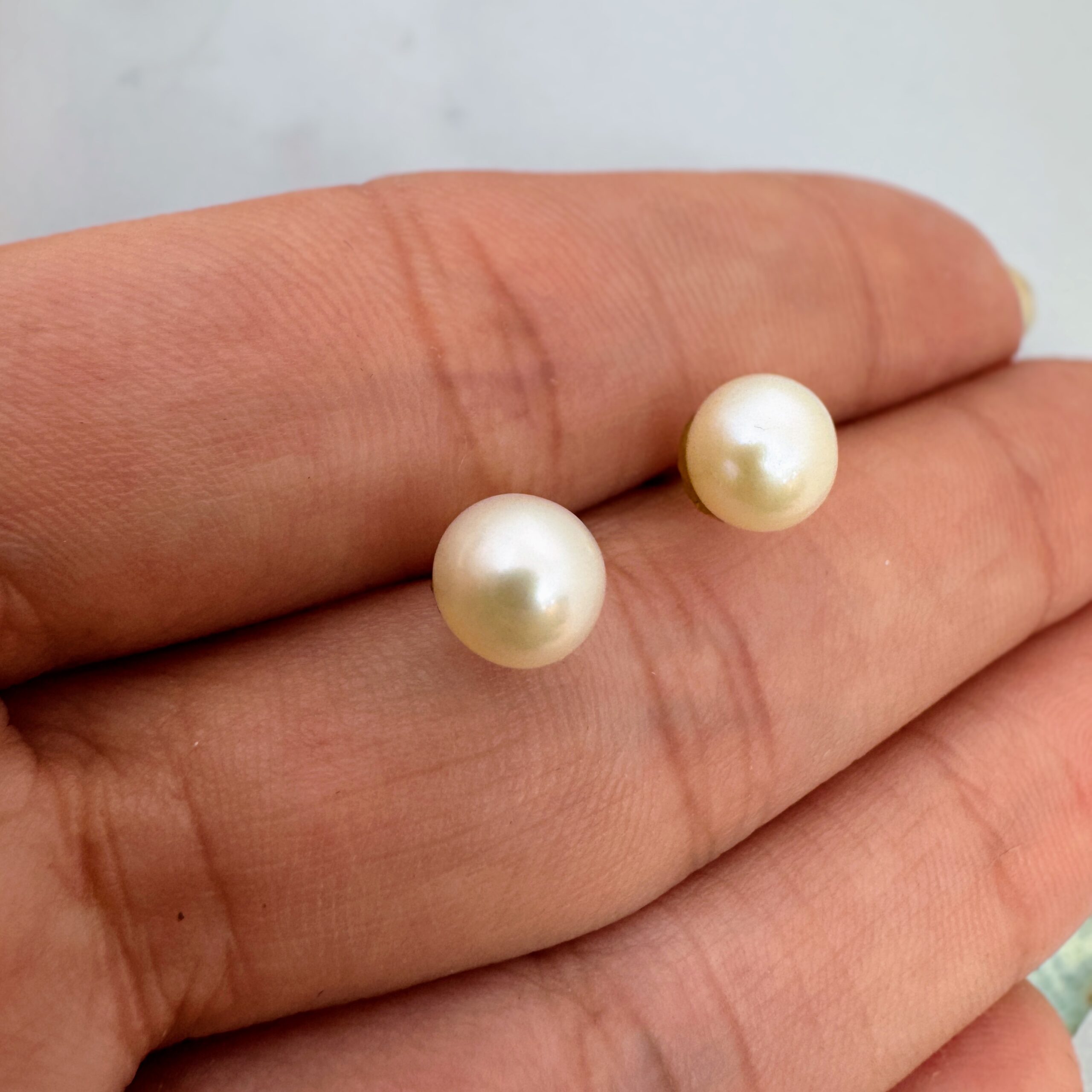 Aros Oro 18 kt - Perlas de Cultivo 6 mm - Imagen 2