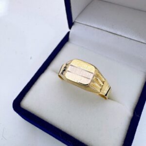 Anillo Oro 18 kt - Sello Tricolor