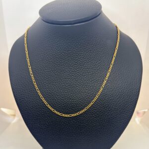cadena oro 18 kt - Figaro 3x1 - 45 cm
