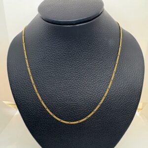 Cadena oro 18 kt - Figaro 5x1 - 45 cm