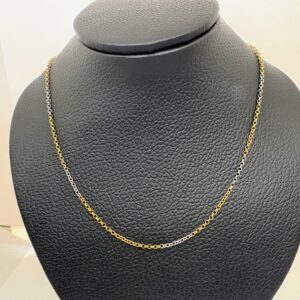 Cadena oro 18 kt - Rolo Tricolor - 40 cm