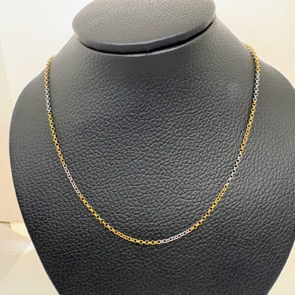 Cadena oro 18 kt - Rolo Tricolor - 40 cm