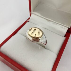Anillo plata y oro