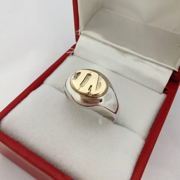 Anillo plata y oro