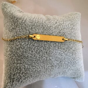 Pulsera de identidad Oro 18kt - Tornillito en Relieve Grande