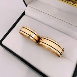 Alianzas Cintas 8,5 - 6 mm con esmalte (oro 18 kt)