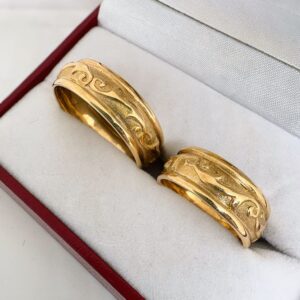 Alianzas Italianas 16,5 - arabescos en relive con bordes (oro 18 kt)