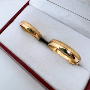 Alianzas italianas 4,5 - Mitad fresadas (oro 18 kt)
