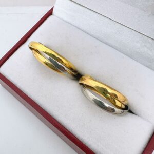 Alianzas Italianas 8,5 - Tricolores entrelazadas (oro 18 kt)