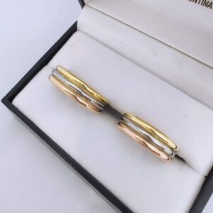 Alianzas Media caña 8,5 - Tricolor (Oro 18kt)