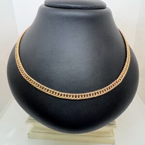 Cadena Oro 18kt - Doble Grumet 5 mm Ancho - 60 cm