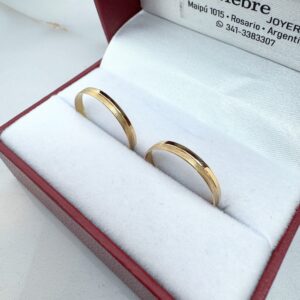 Alianzas Oro 18 kt – Cintas Mitad Fresadas 2,5