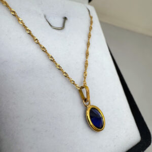 Conjunto Zafiro Azul - oro 18 kt