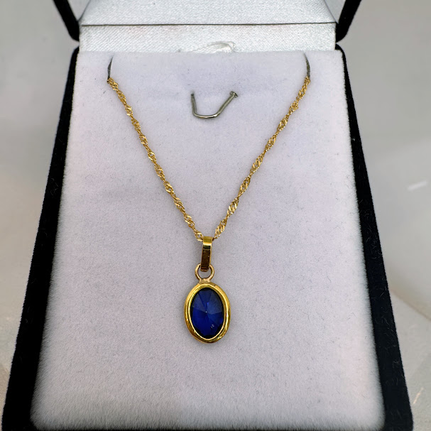 Conjunto Zafiro Azul - oro 18 kt - Imagen 2