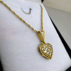 Corazón con Zafiros Engarzados - Oro 18kt