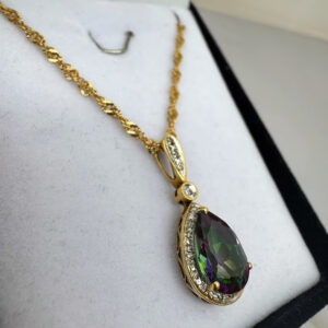 conjunto topacio místico - oro 18kt
