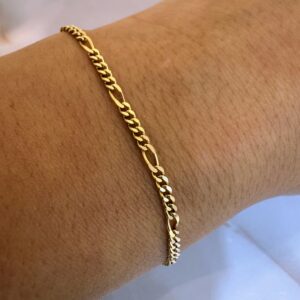 Pulsera Oro 18 kt - Figaro - 3,3 - 18cm