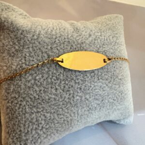 Pulsera de Identidad Oro 18 kt - Oval