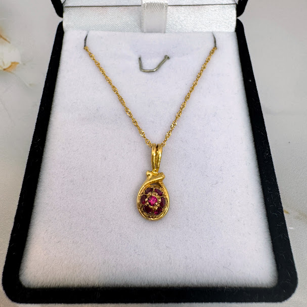 Conjunto Frutilla - oro 18kt - Imagen 2
