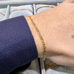 Pulsera Oro 18kt - Figaro 3 x 1